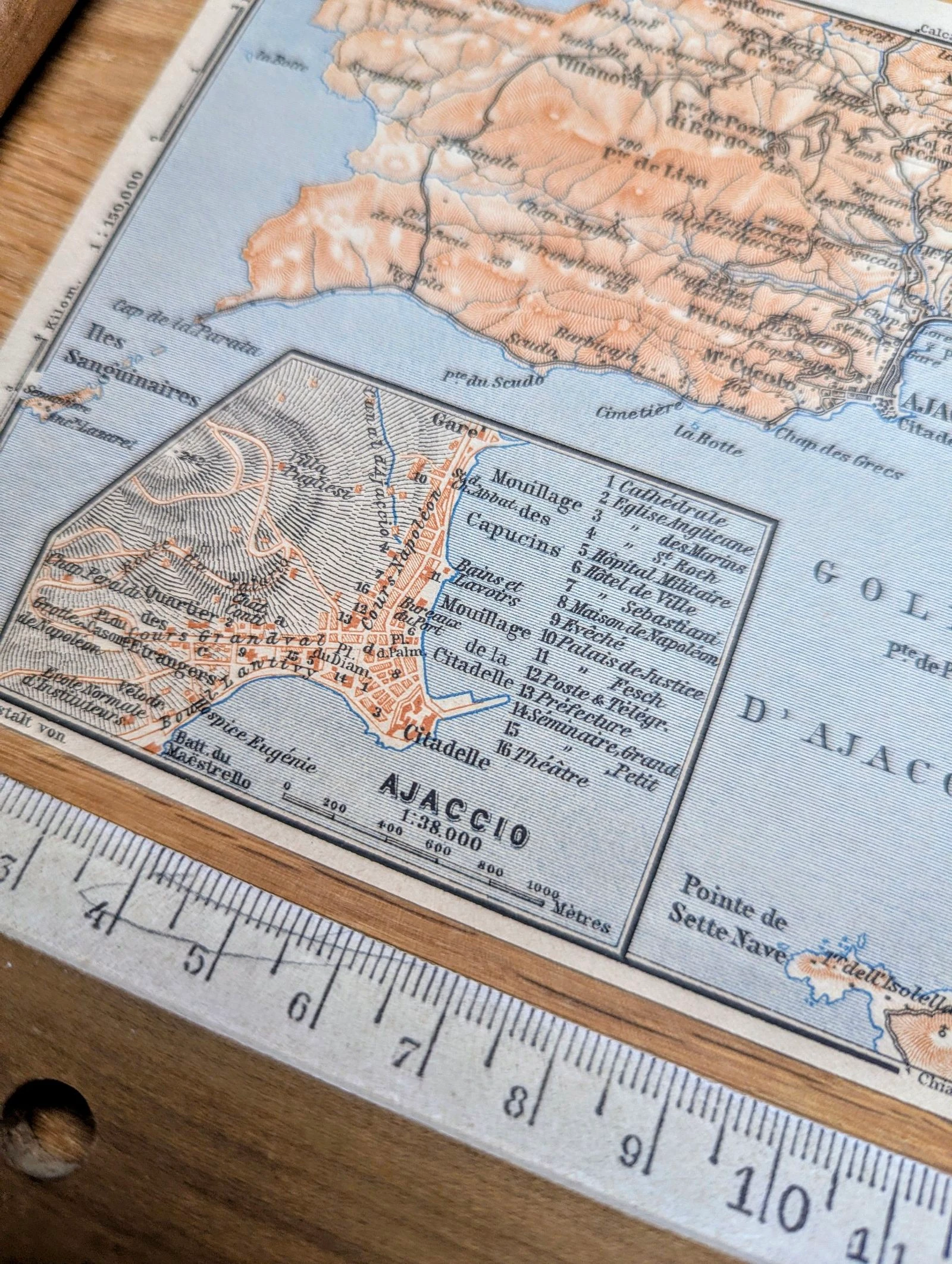 O Golfo de Ajaccio, mapa original impresso em 1906 – photo 5